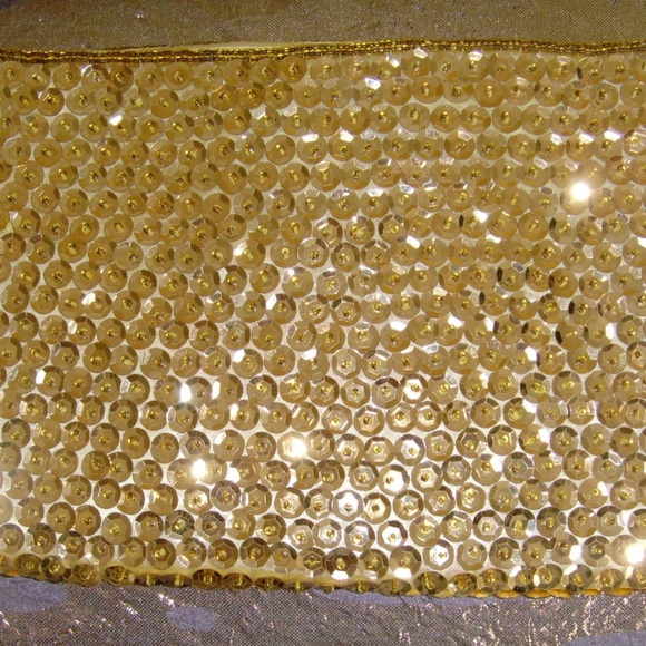 Gold-Tone Sequined Evening Bag - Picture 4 of 7